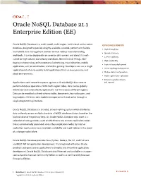 Oracle Nosql Database EE Data Sheet