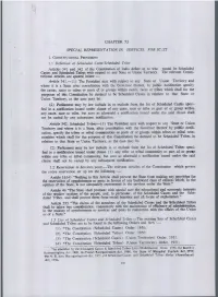 Scheduled Castes and Scheduled Tribes with Respect to Any State Or Union Territory