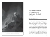 The Imprisonment of Jeremiah in Its Historical Context