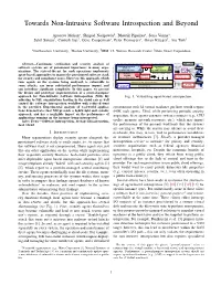 Towards Non-Intrusive Software Introspection and Beyond