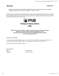 Updates in the ACGR of PNB
