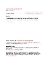 Benchmarking Assemblyscript for Faster Web Applications
