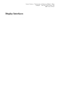 Display Interfaces - Fundamentals and Standards