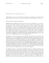 H-France Review Vol. 21 (August 2021), No. 141 Abigail Lang, La Conversation Transa