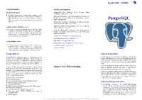 Postgresql Flyer