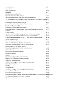 Acknowledgements P. Ix Abbreviations P. X Notes on Contributors P