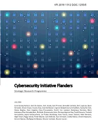 Cybersecurity Initiative Flanders Strategic Research Programme