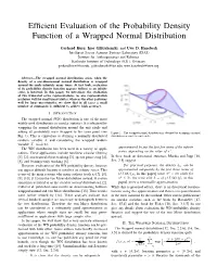 Efficient Evaluation of the Probability Density Function