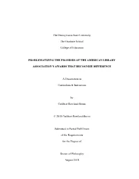 Problematizing the Promises of the American Library Association's