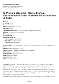 S. Pietro a Vigesimo - Castel Franco, Castelfranco Di Sotto - Callone Di Castelfranco Di Sotto