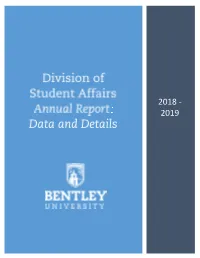 Student Affairs Annual Report: 2018-19 Data And