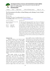 The Determinants of the Rise of Sand Mining on the Batauga Coast Of