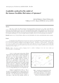 A Jadeitite Axehead in the Midst of the Famous Neolithic Flint Mines of Spiennes?