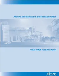 Alberta Infrastructure and Transportation Annual Report 2005-2006