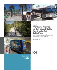 Alternatives Analysis for High Capacity Public Transit on the Rail