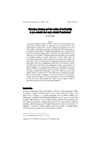 Boundary Drawing and the Notion of Territoriality in Pre-Colonial and Early Colonial Ovamboland Gregor Dobler