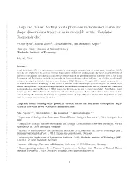 Clasp and Dance: Mating Mode Promotes Variable Sexual Size and Shape Dimorphism Trajectories in Crocodile Newts (Caudata: Salama