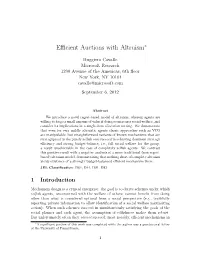 Efficient Auctions with Altruism