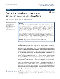 Evaluation of a Channel Assignment Scheme in Mobile Network Systems
