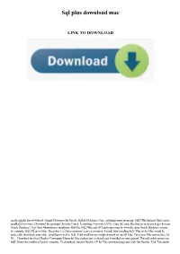 Sql Plus Download Mac
