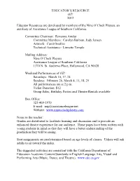 The Story of the Making of a Play Act I: Getting Started