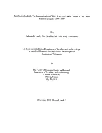 A Thesis Submitted to the Department of Sociology and Anthropology in Partial Fulfillment of the Requirements for the Degree of Doctorate of Philosophy