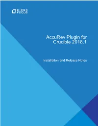 Accurev Plugin for Crucible 2018.1