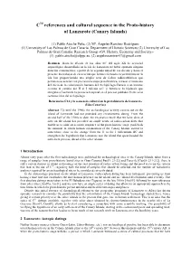 C References and Cultural Sequence in the Proto-History of Lanzarote
