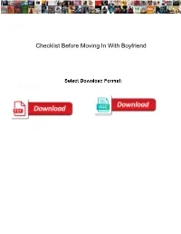 Checklist Before Moving in with Boyfriend