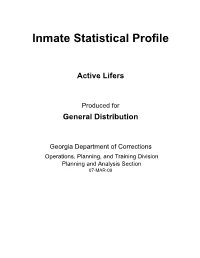 Inmate Statistical Profile