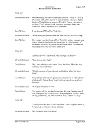 Interview with David L. Cohen
