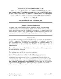 Protocol Clarification Memorandum #3 For
