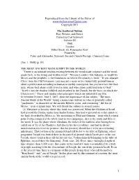 1 Reproduced from the Library of the Editor of Copyright 2011 the Scattered Nation, Past, Present, A