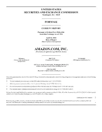 AMAZON.COM, INC. (Exact Name of Registrant As Specified in Its Charter)