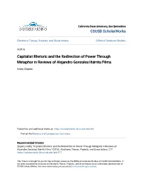 Capitalist Rhetoric and the Redirection of Power Through Metaphor in Reviews of Alejandro Gonzales Iñárritu Films