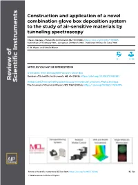 Construction and Application of a Novel Combination Glove Box Deposition System to the Study of Air-Sensitive Materials by Tunneling Spectroscopy