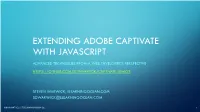 Extending Adobe Captivate with Javascript