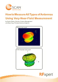 How to Measure All Types of Antennas Using Very-Near-Field Measurement by Ruska Patton, Director, Product Management and Ning Yang, Principal Antenna Engineer