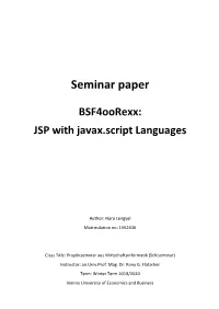 JSP with Javax.Script Languages