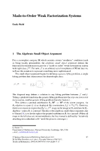 Made-To-Order Weak Factorization Systems