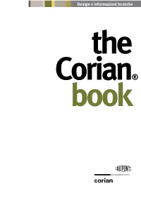 Design E Informazioni Tecniche the Corian ® Book Indice