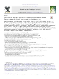 DNA Barcode Reference Libraries for the Monitoring of Aquatic Biota in Europe: Gap-Analysis and Recommendations for Future Work