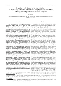 Grapevine Trunk Diseases in German Viticulture. III. Biodiversity and Spatial Distribution of Fungal Pathogens in Rootstock Moth