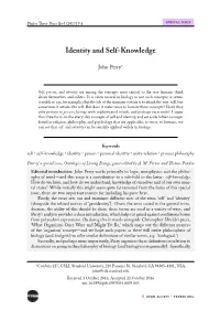 Identity and Self-Knowledge