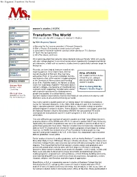 Ms. Magazine | Transform the World
