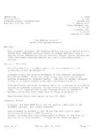 Operations T. Dahm Internet-Draft A. Ota Intended Status: Informational Google Inc Expires: July 30, 2020 D