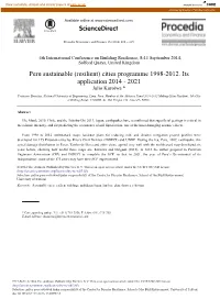 Peru Sustainable (Resilient) Cities Programme 1998-2012. Its Application 2014 - 2021 Julio Kuroiwa *
