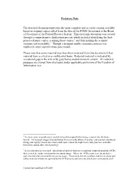 Prefatory Note the Attached Document Represents the Most Complete And