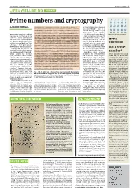 Prime Numbers and Cryptography