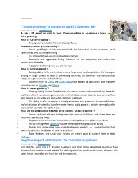 UN Negative Impact of Nutrients on Coastal Ecosystems